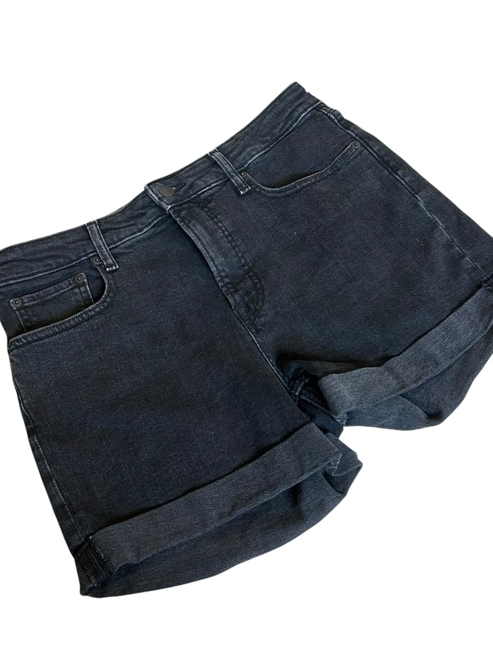 Black Free Assembly High Waisted Style Shorts Denim Design Women’s Size 10 Fit!